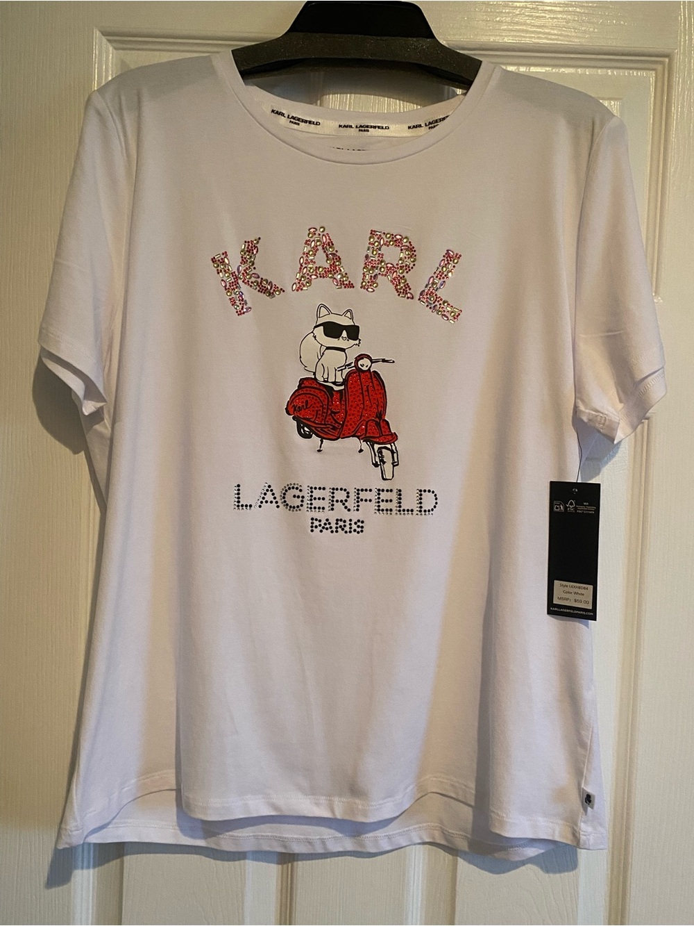 KARL LAGERFELD rhinestone T-shirt